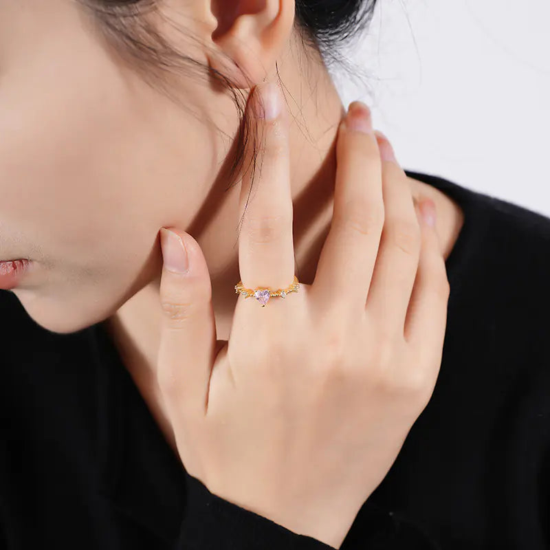 Anillo de Amor de Zirconia en Plata de Ley para Mujer