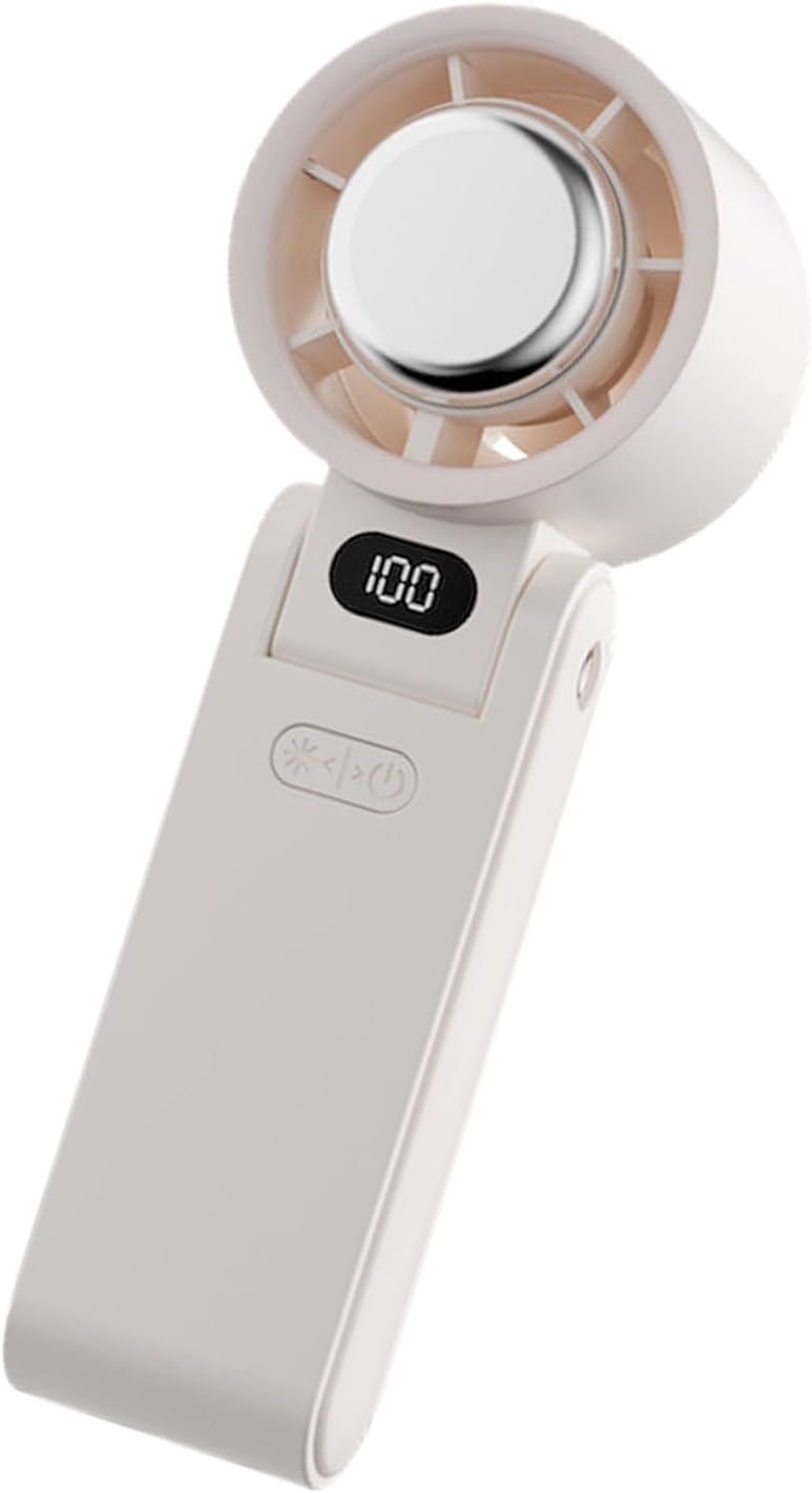 Ventilador De Mano Plegable Con Panel Digital