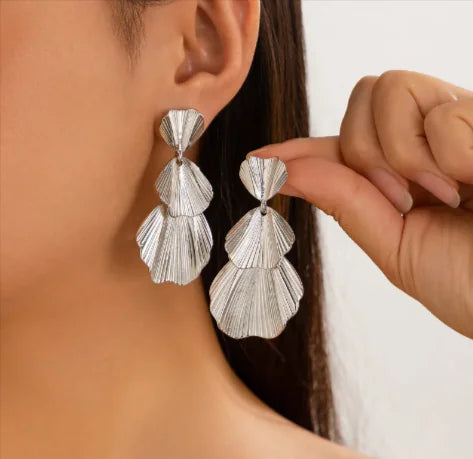 Aretes Vintage de Flores en Capas