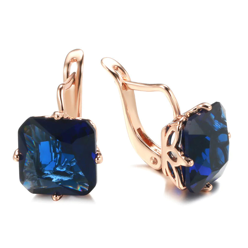 Pendientes de Zirconia Evening, Chapados en Oro de 18K