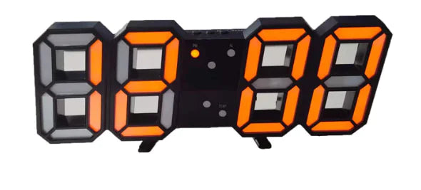 Reloj de Pared LED Inteligente Diseño Minimalista Con Alarma y Temperatura