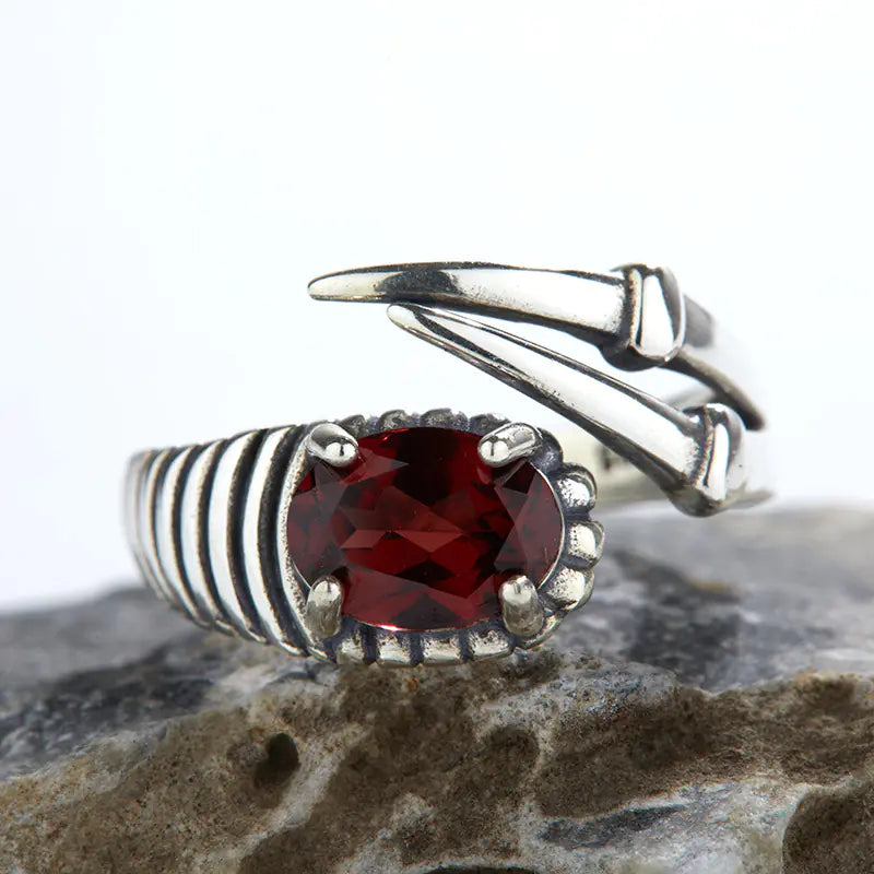Anillo de Plata de Ley S925 con Gemas de Azúcar en Cubos