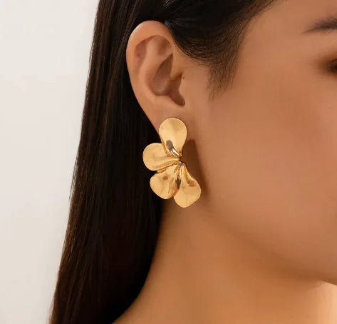 Aretes Vintage de Flores en Capas