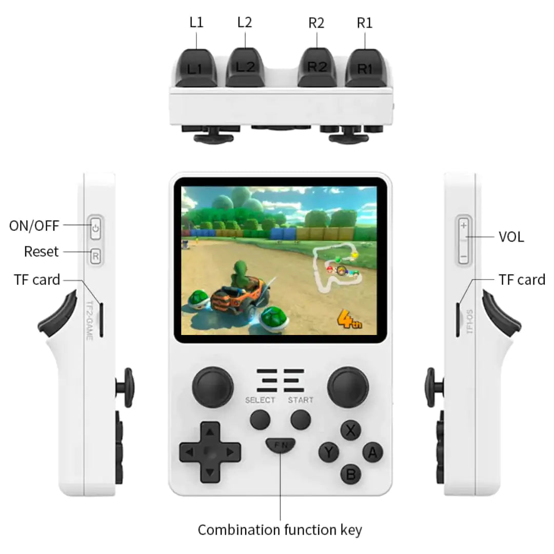 Consola de Juegos Retro Portátil - Versión 2025- Juegos de PS1, PSP, N64, NDS, SuperN, GameB, GBA, NeoG, etc.