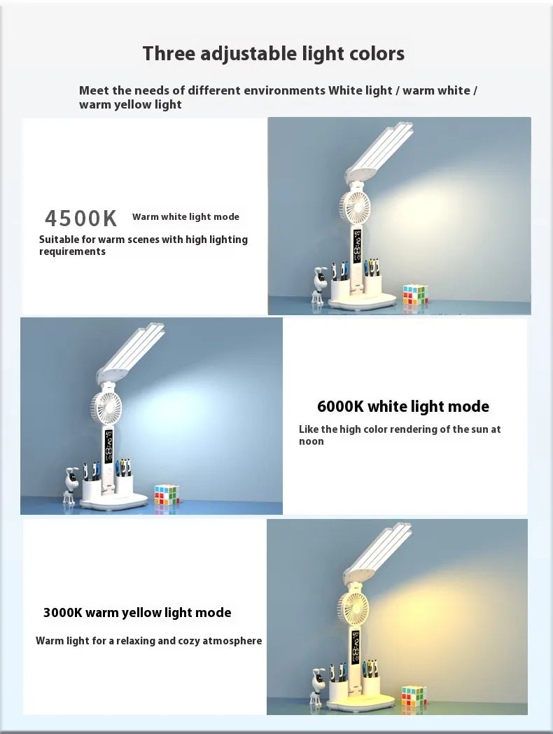 Lámpara de Mesa LED Multifunción 3en1