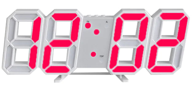 Reloj de Pared LED Simple con Alarma