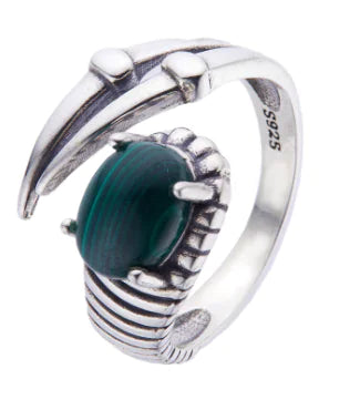 Anillo de Plata de Ley S925 con Gemas de Azúcar en Cubos