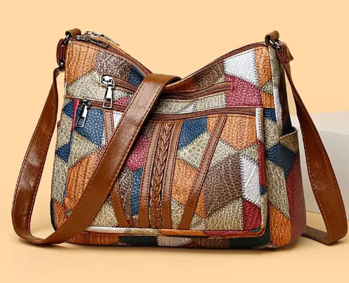 Bolso Color Glamour para Mujer con Múltiples Bolsillos (Uno)