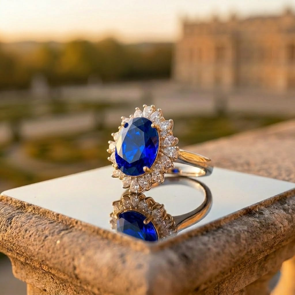 Anillo Vintage Halo Royal Châteaux