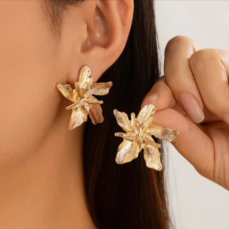Aretes Vintage de Flores en Capas