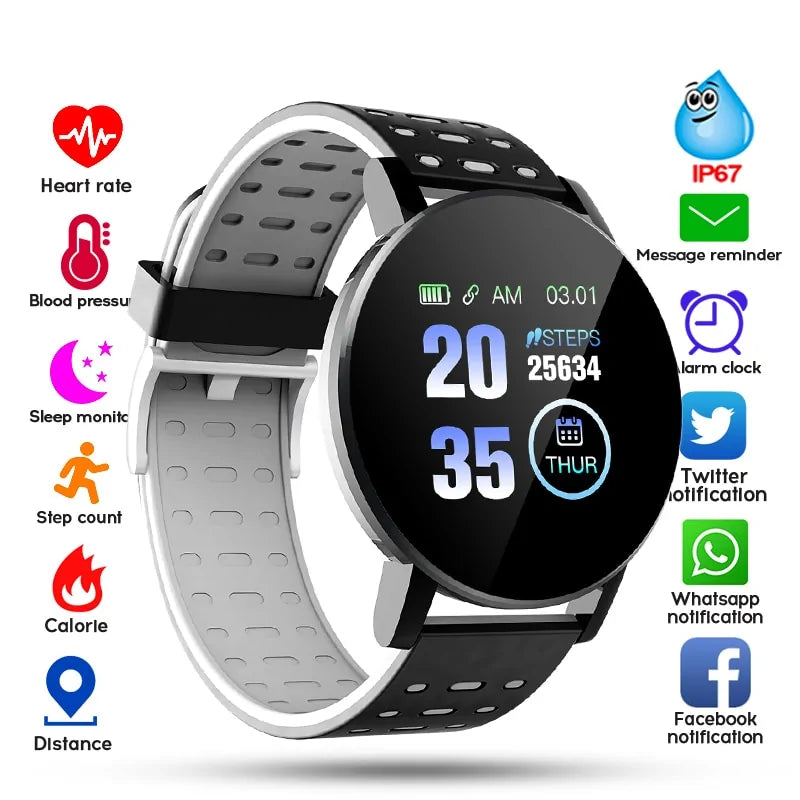 Reloj Inteligente Bluetooth 2025 con Monitoreo de Presión Arterial para Smartphones Android iOS