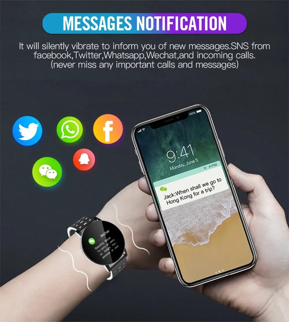 Reloj Inteligente Bluetooth 2025 con Monitoreo de Presión Arterial para Smartphones Android iOS