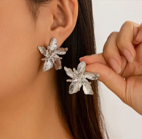 Aretes Vintage de Flores en Capas