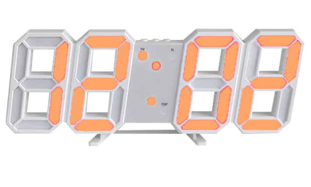 Reloj de Pared LED Simple con Alarma