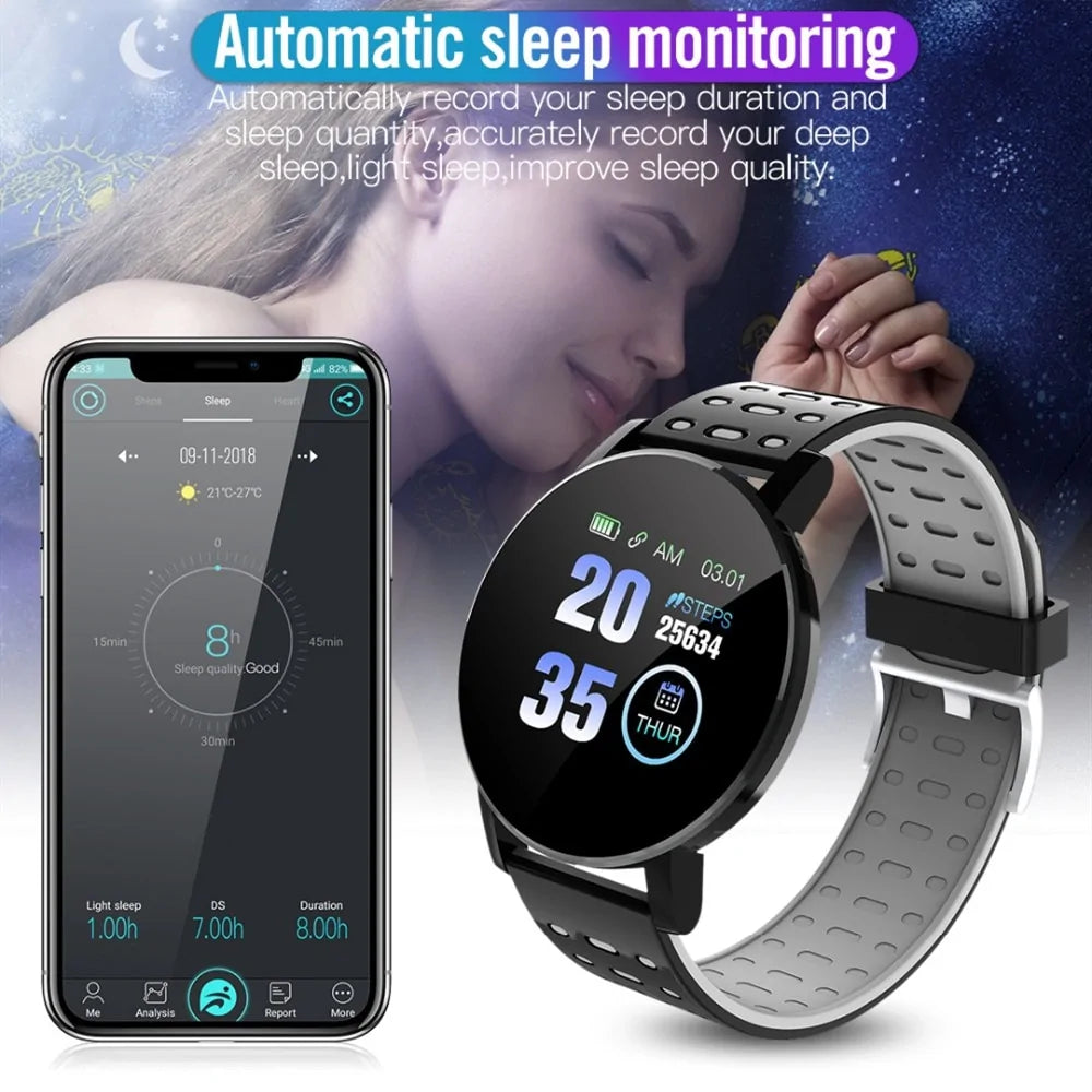Reloj Inteligente Bluetooth 2025 con Monitoreo de Presión Arterial para Smartphones Android iOS