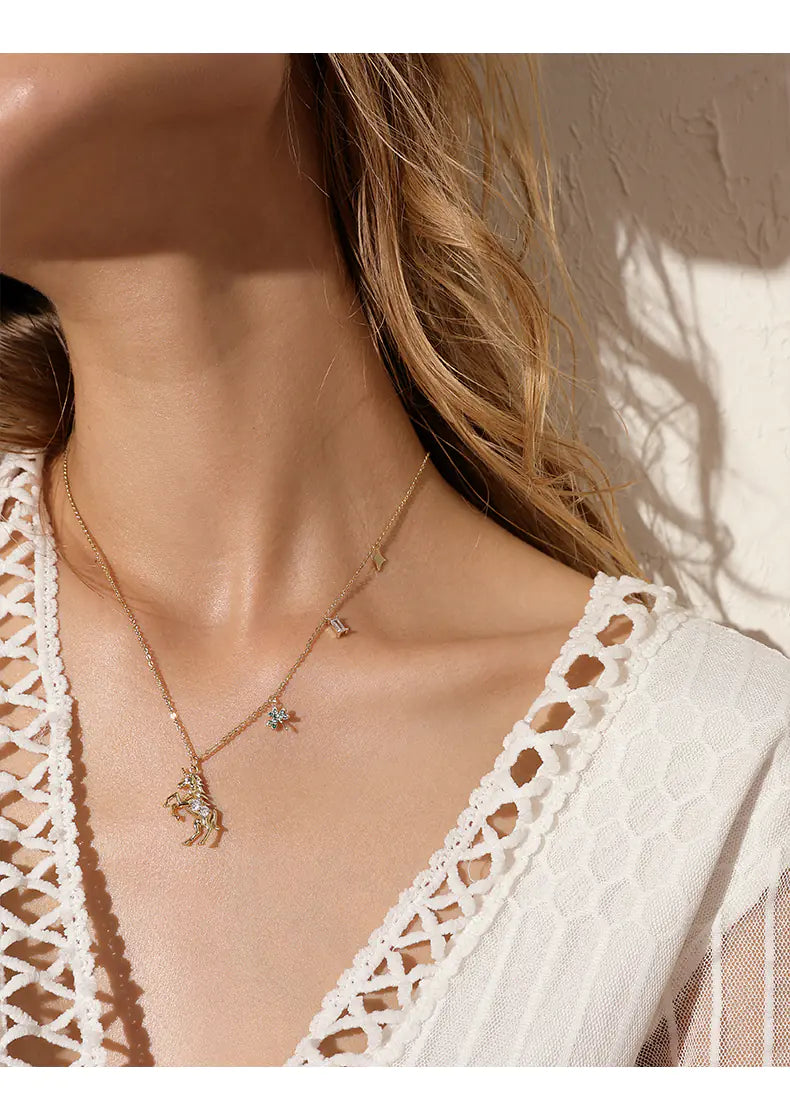 Collar de Lágrimas de Unicornio para Mujer - Diseño Moderno