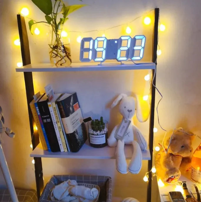 Reloj de Pared LED Simple con Alarma