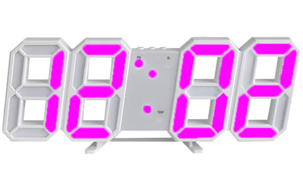 Reloj de Pared LED Simple con Alarma