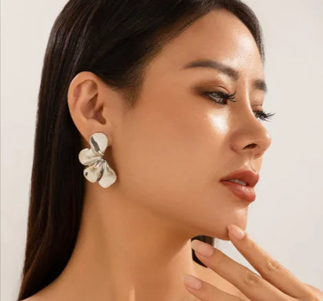 Aretes Vintage de Flores en Capas