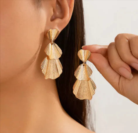 Aretes Vintage de Flores en Capas