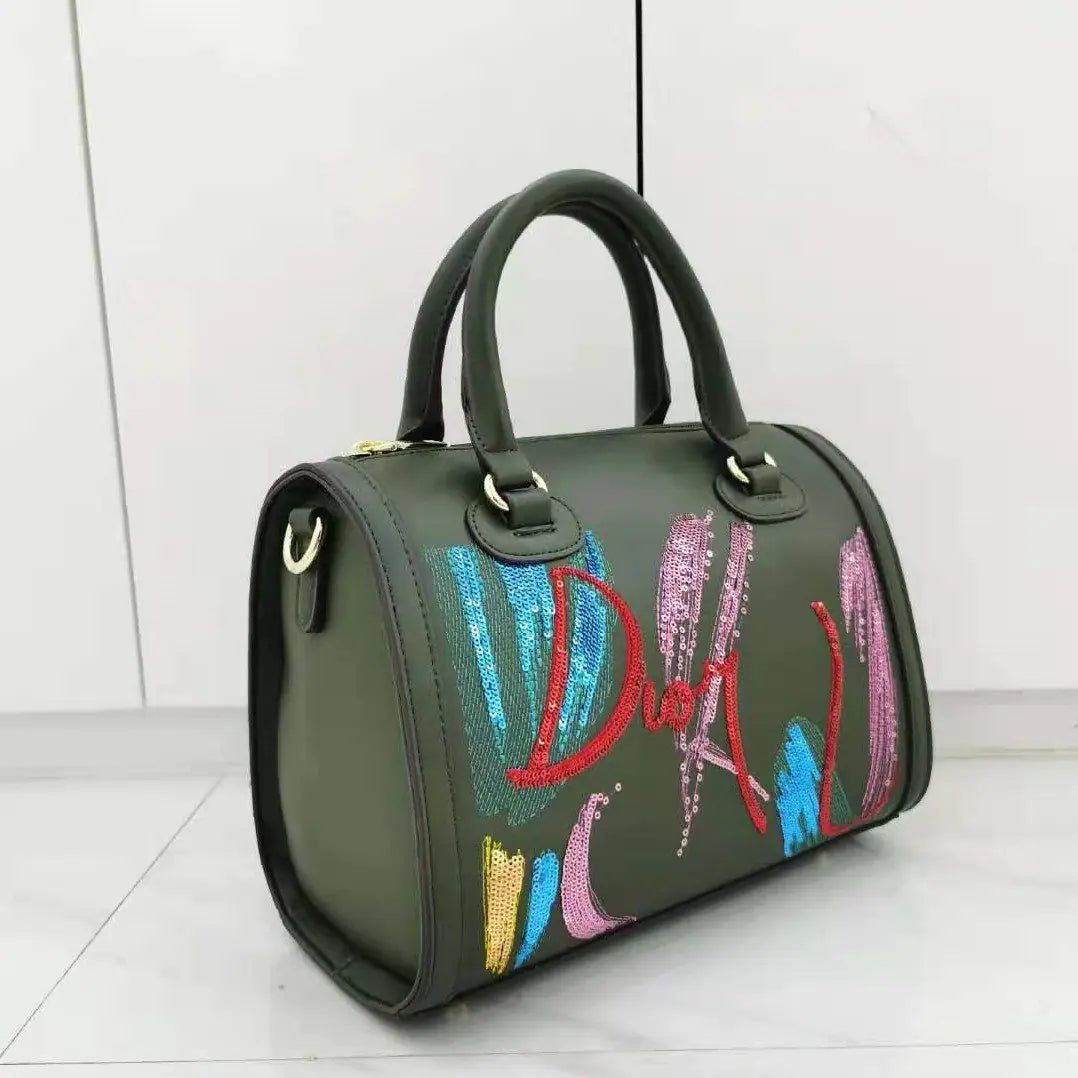 Bolso bandolera portátil de moda con lentejuelas bordadas
