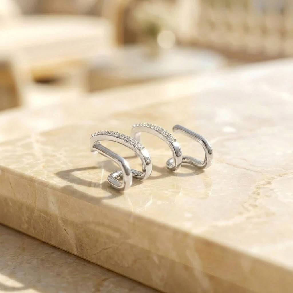 Crystal Luxe™ Pendientes de Diseño con Brillo Radiante