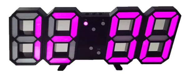 Reloj de Pared LED Simple con Alarma
