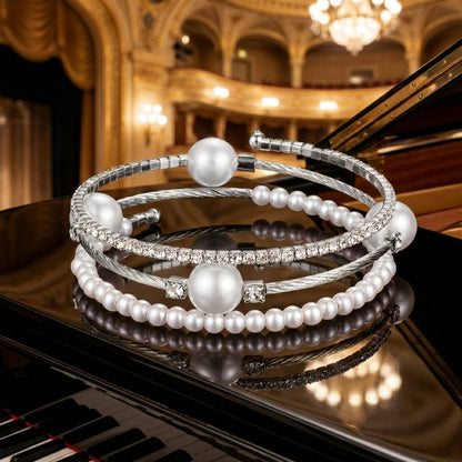 Pulsera Royal Pearl & Crystal 18K Vienna Edition