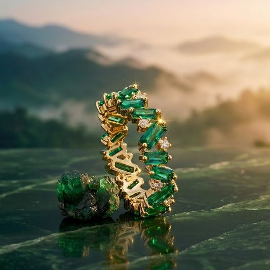 Anillo Eternity Emerald