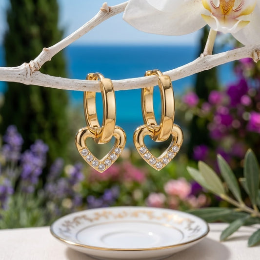 Aretes Classic Riviera Hearts Deluxe