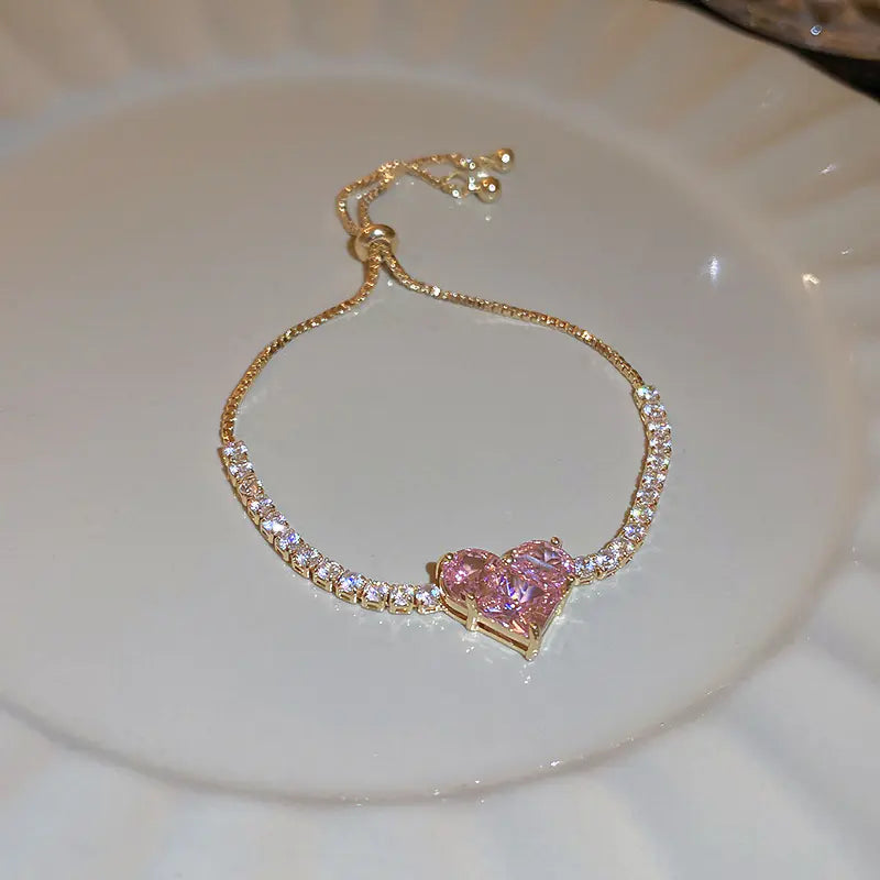 Pulsera Ajustable Love con Piedras de Zirconia de Lujo