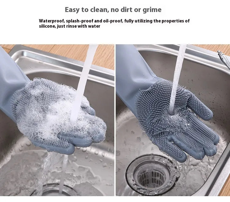 Guantes Mágicos de Silicona para Lavar Platos