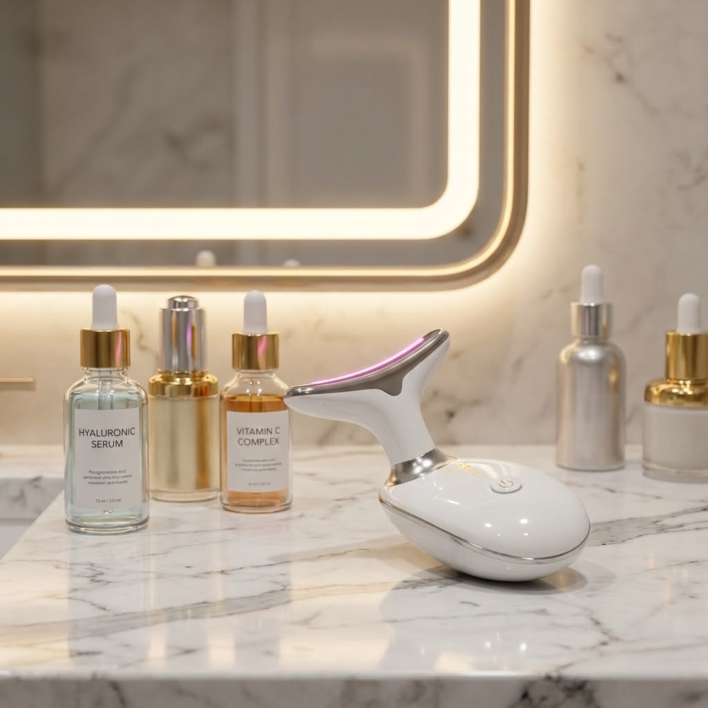 Masajeador Pure Aura Micro Glow Rejuvenecedor Facial y de Cuello