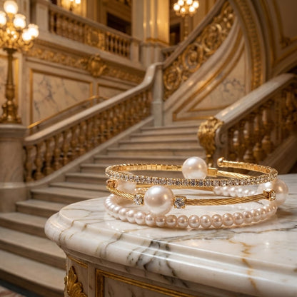 Pulsera Royal Pearl & Crystal 18K Vienna Edition