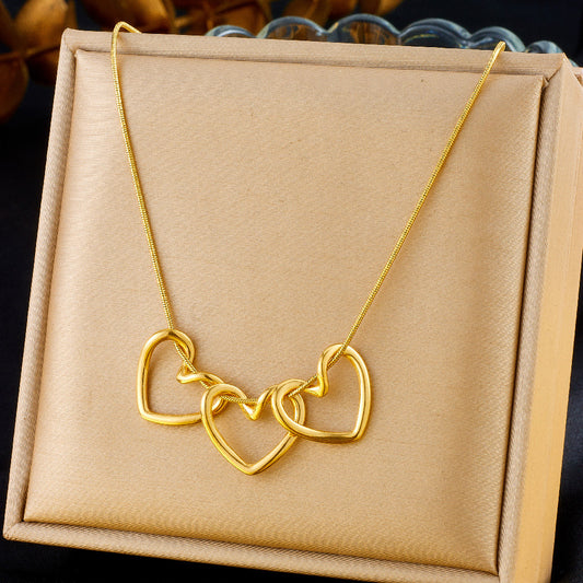 Collar Minimalista de Corazón Chapado en Oro de 18K