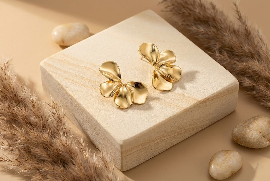 Aretes Vintage de Flores en Capas