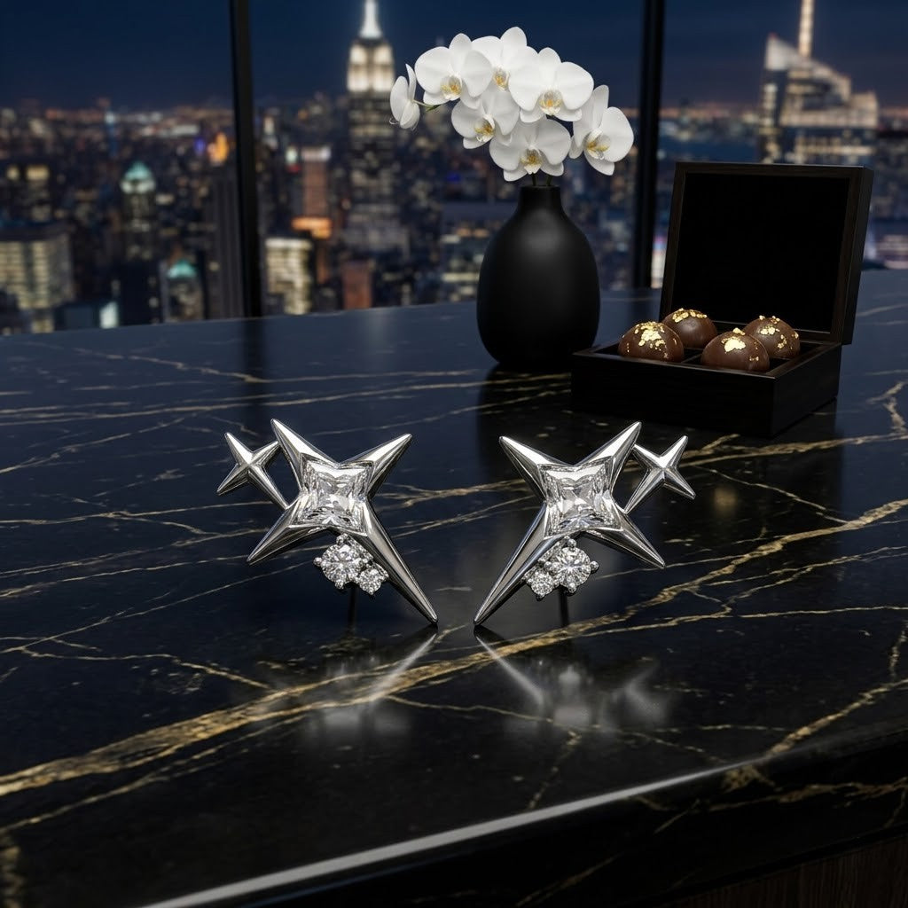 Aretes Manhattan Starburst Drop