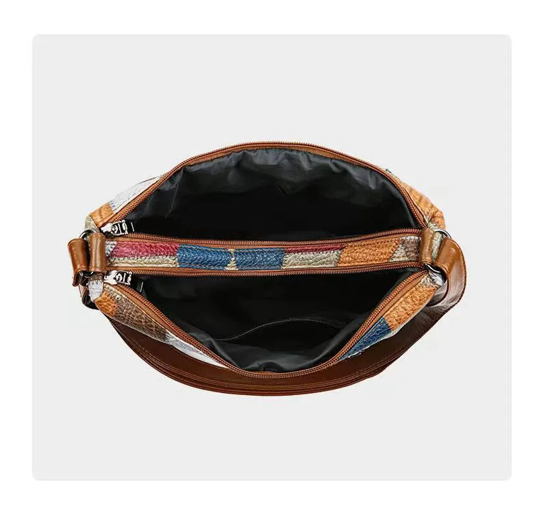 Bolso Color Glamour para Mujer con Diseño Retro y Espacio Inteligente