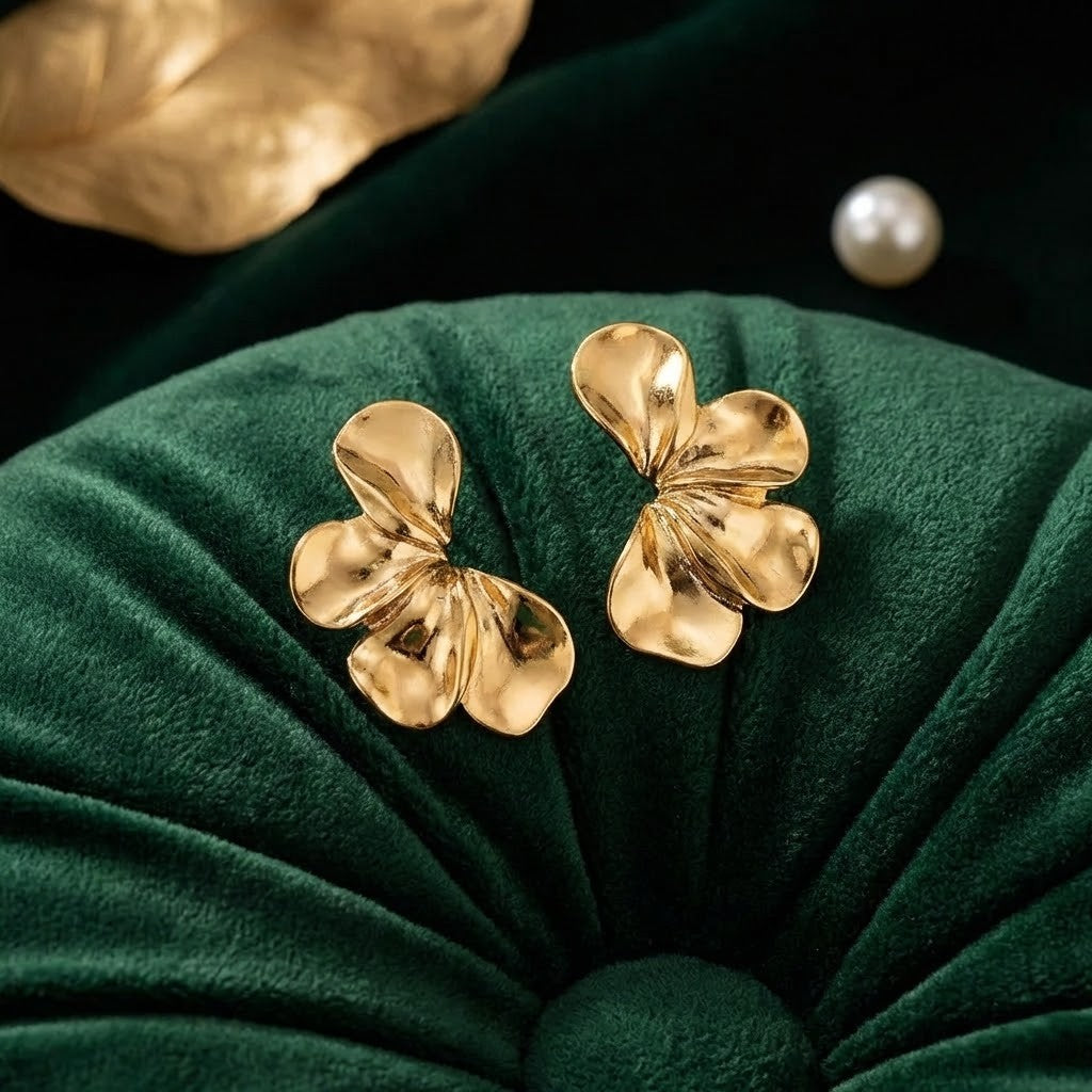 Aretes Vintage de Flores en Capas