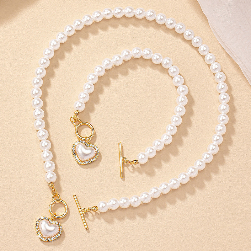 Colgante de Perlas de Corazón