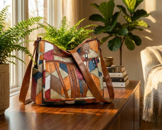 Bolso Color Glamour para Mujer con Diseño Retro y Espacio Inteligente