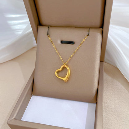 Collar de Corazón Chapado en Oro de 18K