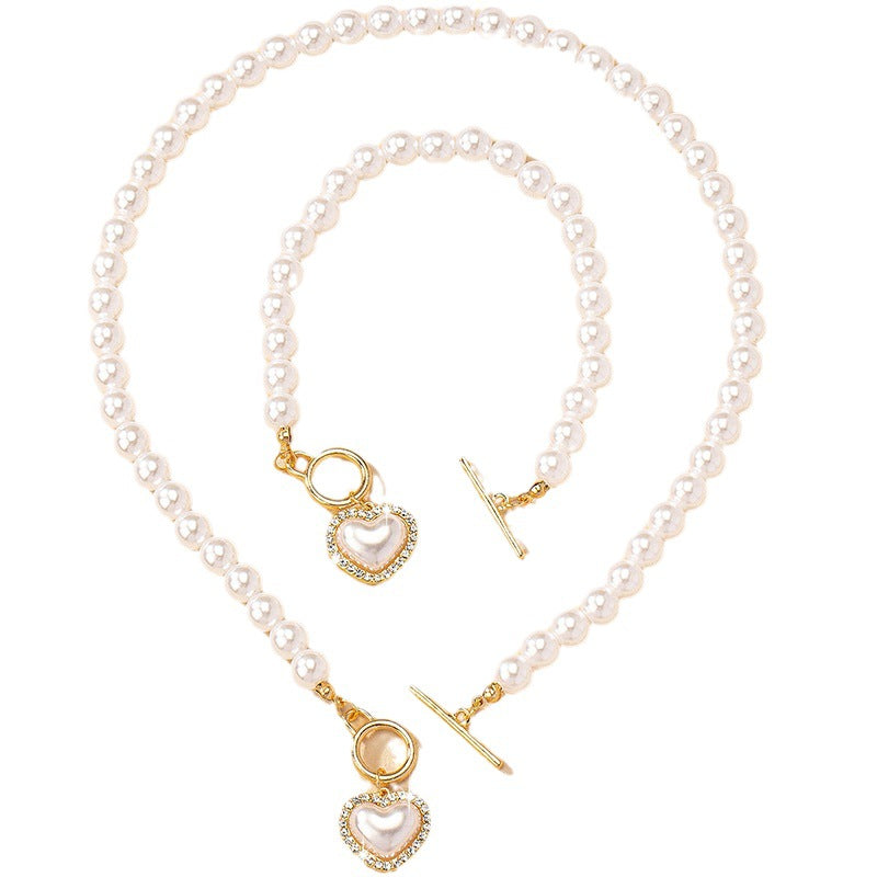 Colgante de Perlas de Corazón