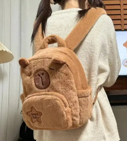 Mochila de Peluche Pequeña Capibara