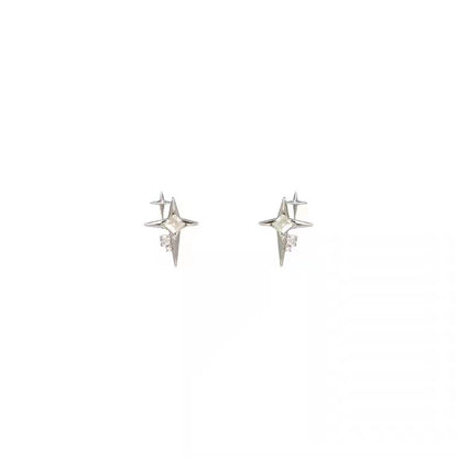 Aretes de Cristal en Forma de Cruz Estrella