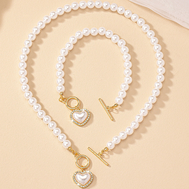 Colgante de Perlas de Corazón