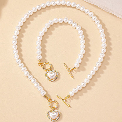 Colgante de Perlas de Corazón