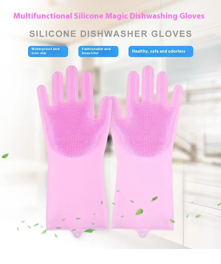 Guantes Mágicos de Silicona para Lavar Platos