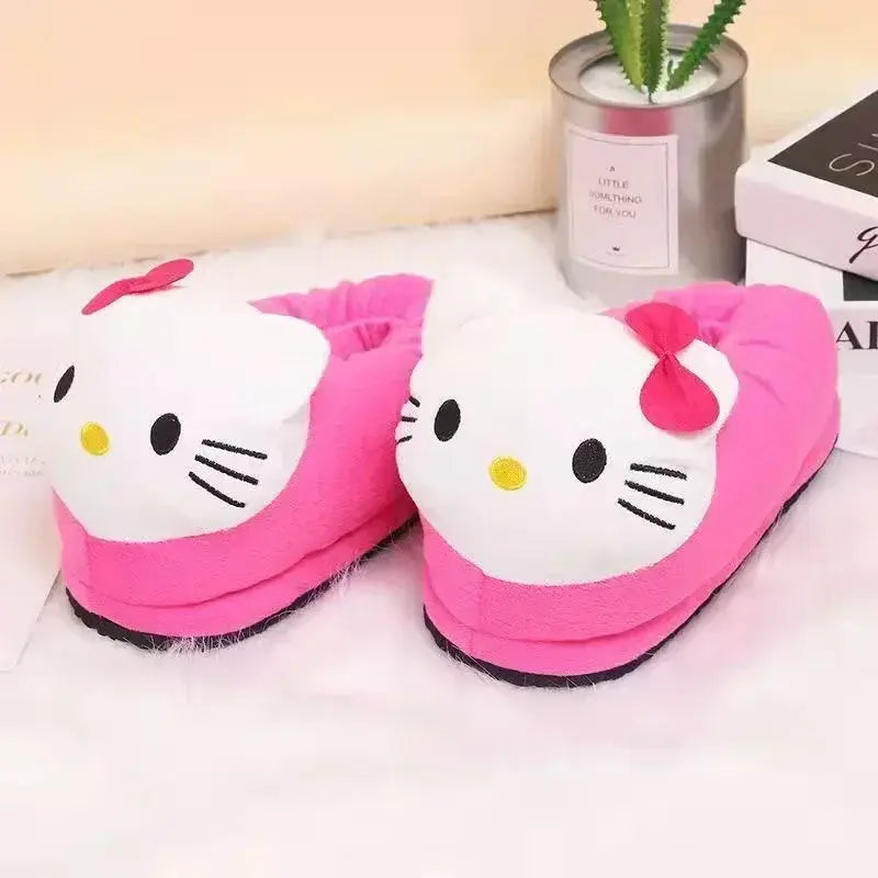 Pantuflas de Algodón Hello Kitty para Invierno Espuma Amorosa Rosa Rojo