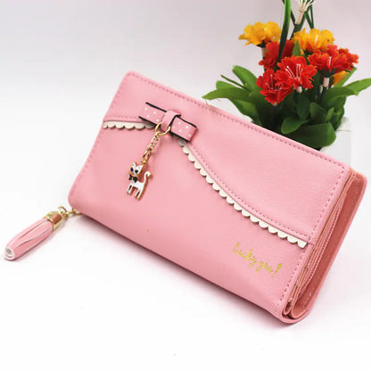 Cartera de Mujer, Diseño de Gato con Encaje en Dibujos Animados